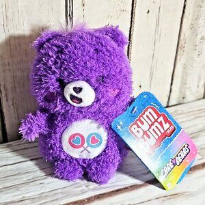 Care Bears BumBumz Share Bear Purple 4.5" Plush NEW NWT Bum Bumz